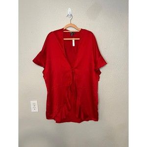 Victoria's Secret Red LOVE heart robe One Size